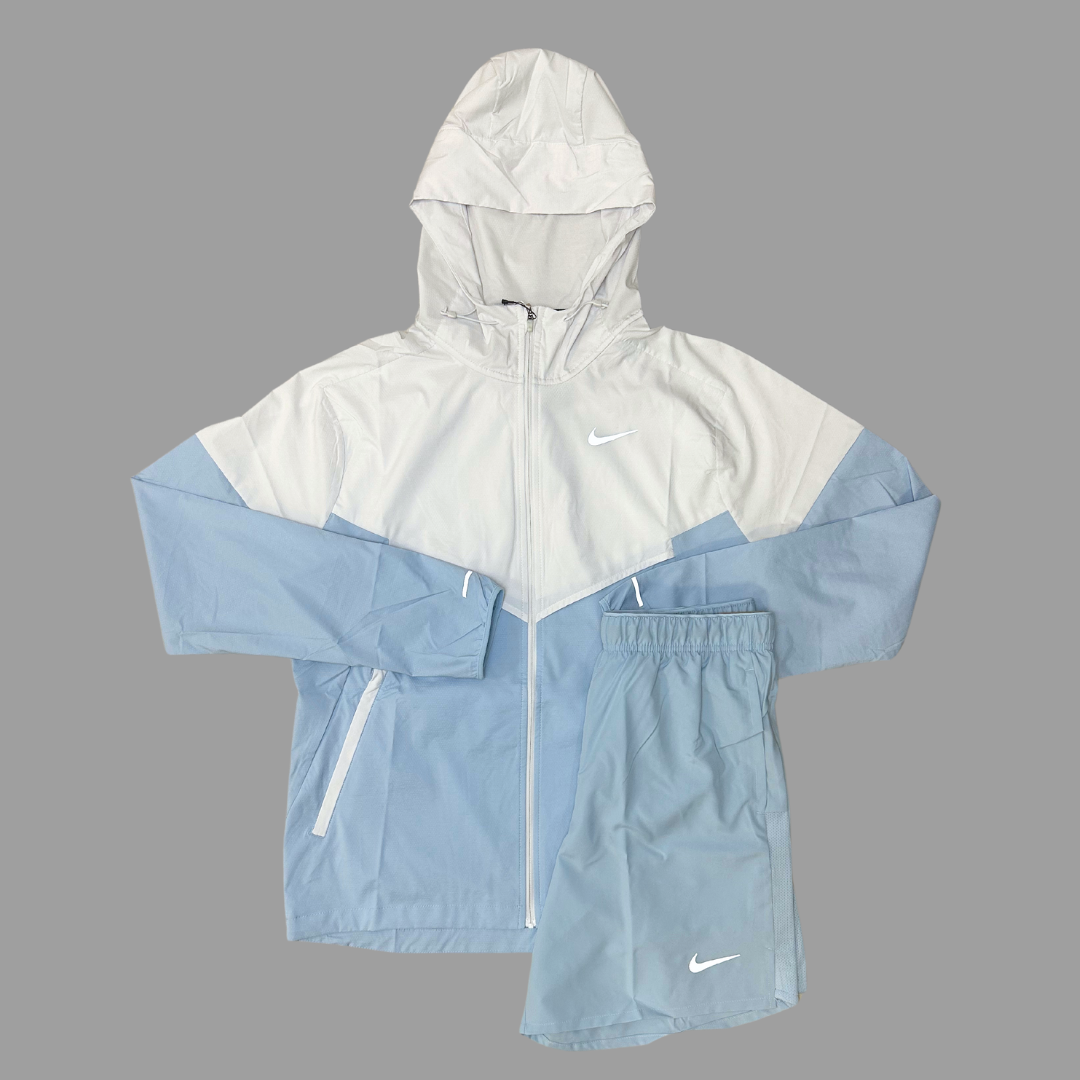 Nike Windrunner Set - White/Baby Blue